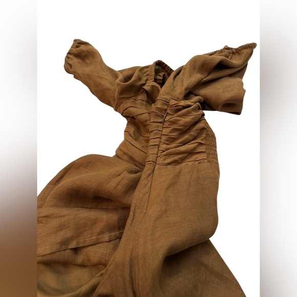 Faithfull The Brand Venezia Mini Dress Cinnamon Size S - Picture 13 of 16